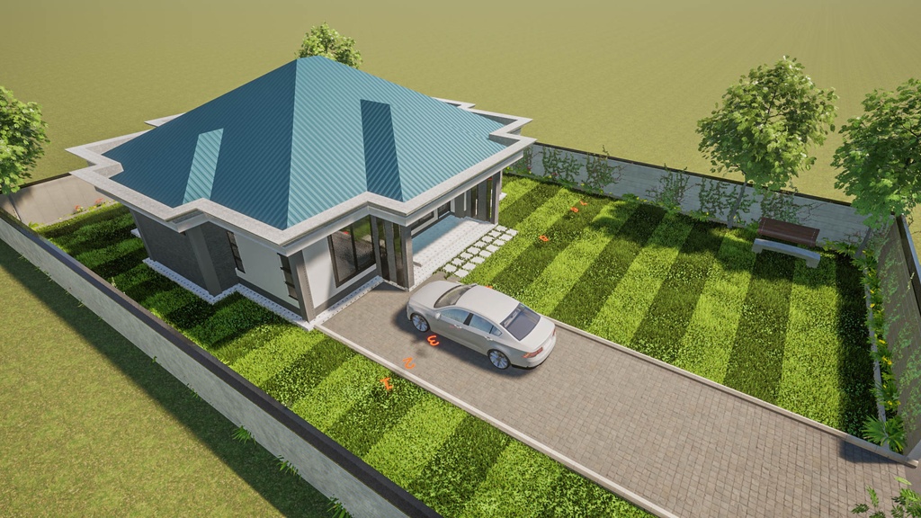 Three Bedroom Bungalow Architectural Plans